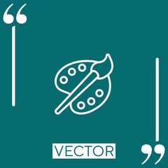 Poster - painting vector icon Linear icon. Editable stroke line