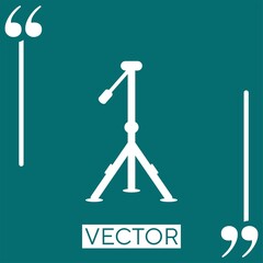 Poster - photo vector icon Linear icon. Editable stroke line