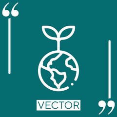 Poster - plant vector icon Linear icon. Editable stroke line