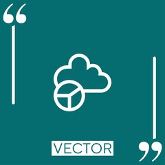 Poster - report vector icon Linear icon. Editable stroke line