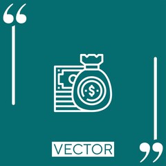 Poster - budget vector icon Linear icon. Editable stroke line