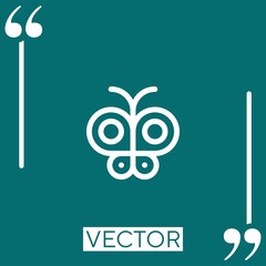 Poster - butterfly vector icon Linear icon. Editable stroke line