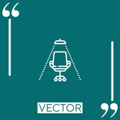 Poster - chair vector icon Linear icon. Editable stroke line
