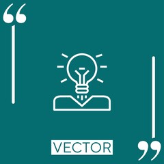 Poster - creation vector icon Linear icon. Editable stroke line