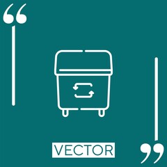 Poster - recycling vector icon Linear icon. Editable stroke line
