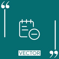 Poster - remove vector icon Linear icon. Editable stroke line