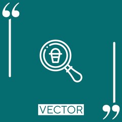 Poster - search   vector icon Linear icon. Editable stroke line