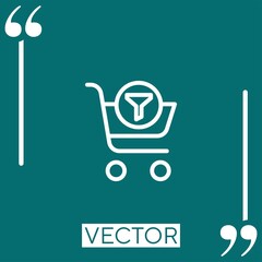 Poster - shopping cart   vector icon Linear icon. Editable stroke line