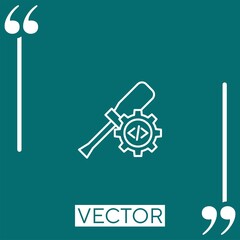 Poster - settings vector icon Linear icon. Editable stroke line