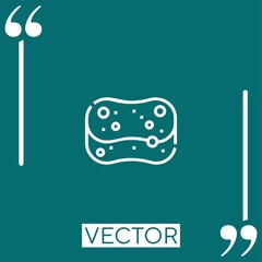Poster - sponge vector icon Linear icon. Editable stroke line
