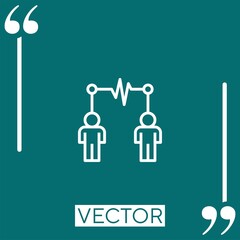 Poster - telecommunication vector icon Linear icon. Editable stroke line