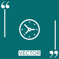 Poster - time vector icon Linear icon. Editable stroke line