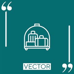 Poster - travel luggage vector icon Linear icon. Editable stroke line