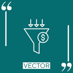 Poster - filter vector icon Linear icon. Editable stroke line