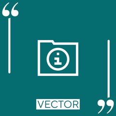 Poster - folder vector icon Linear icon. Editable stroke line