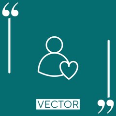Poster - love vector icon Linear icon. Editable stroke line