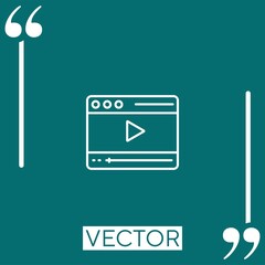 Poster - web vector icon Linear icon. Editable stroke line