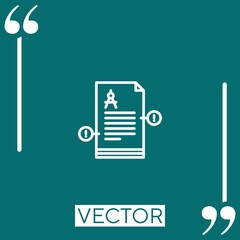 Poster - architect vector icon Linear icon. Editable stroke line