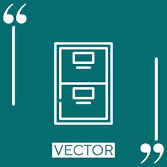 Poster - archive vector icon Linear icon. Editable stroke line