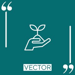 Poster - ecology   vector icon Linear icon. Editable stroke line