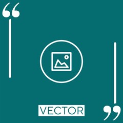 Poster - picture vector icon Linear icon. Editable stroke line