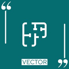 Poster - plan vector icon Linear icon. Editable stroke line