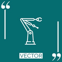 Poster - robot arm vector icon Linear icon. Editable stroke line
