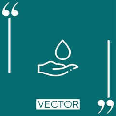 Poster - save water vector icon Linear icon. Editable stroke line