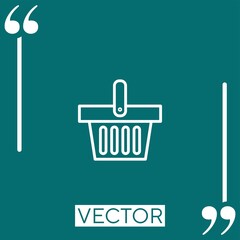 Poster - shopping basket vector icon Linear icon. Editable stroke line