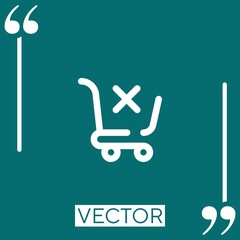 Poster - shopping cart   vector icon Linear icon. Editable stroke line
