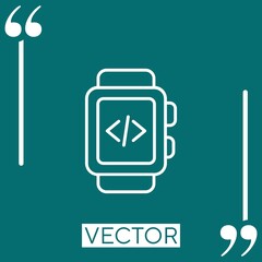 Poster - smartwatch vector icon Linear icon. Editable stroke line