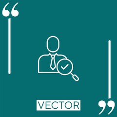 Poster - user vector icon Linear icon. Editable stroke line