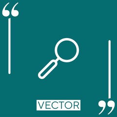 Poster - loupe vector icon Linear icon. Editable stroke line