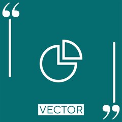 Poster - pie chart vector icon Linear icon. Editable stroke line