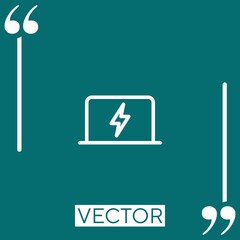 Poster - power switch vector icon Linear icon. Editable stroke line