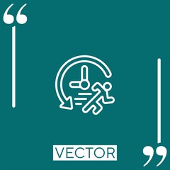 Poster - running man vector icon Linear icon. Editable stroke line
