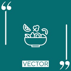Poster - salad vector icon Linear icon. Editable stroke line