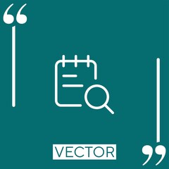 Poster - search vector icon Linear icon. Editable stroke line