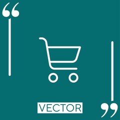 Poster - shopping cart    vector icon Linear icon. Editable stroke line