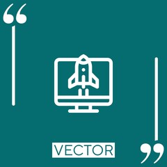 Poster - startup vector icon Linear icon. Editable stroke line