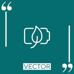 Poster - environment vector icon Linear icon. Editable stroke line