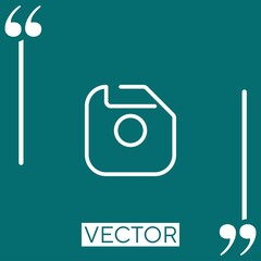 Poster - floppy disk vector icon Linear icon. Editable stroke line