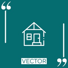 Poster - house vector icon Linear icon. Editable stroke line