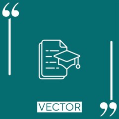 Poster - insurance vector icon Linear icon. Editable stroke line