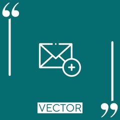 Poster - add vector icon Linear icon. Editable stroke line