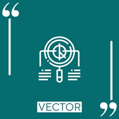 Poster - analytics vector icon Linear icon. Editable stroke line