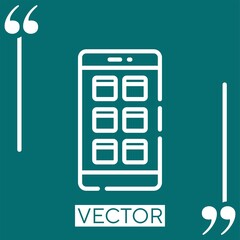 Poster - application vector icon Linear icon. Editable stroke line