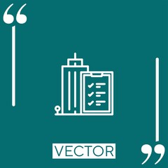 Poster - architect vector icon Linear icon. Editable stroke line