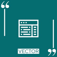 Poster - code vector icon Linear icon. Editable stroke line
