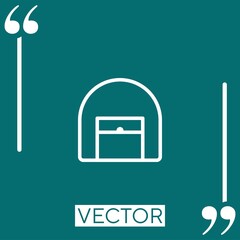 Poster - curved vector icon Linear icon. Editable stroke line